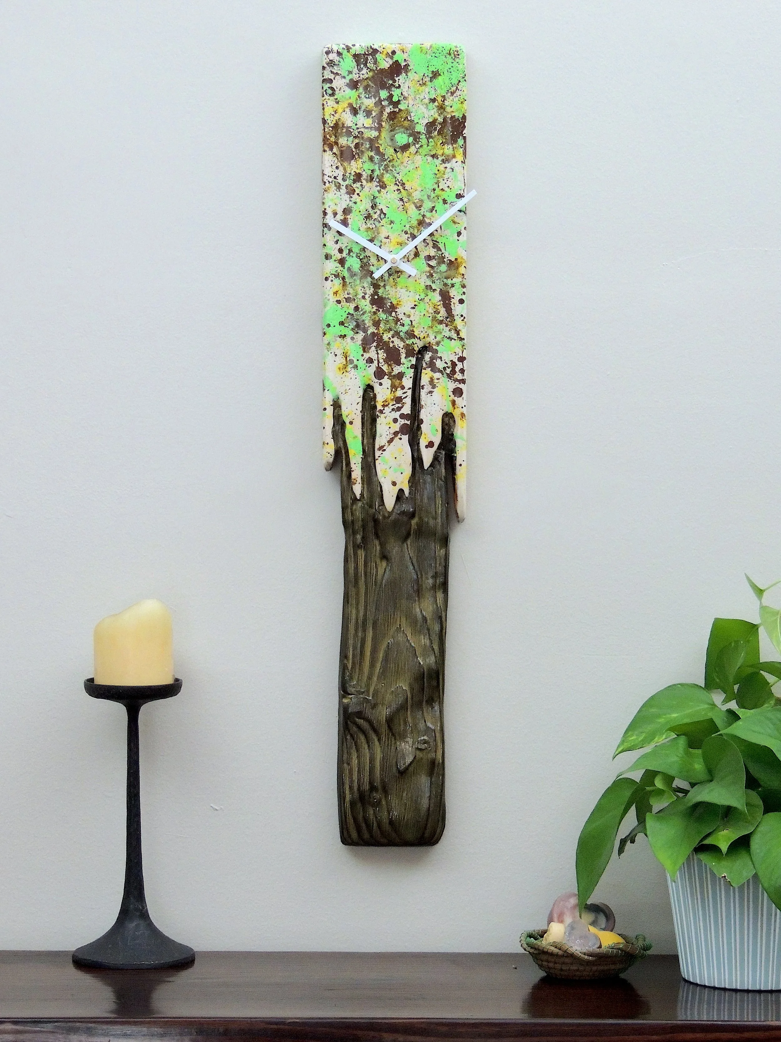 Textured Wood Clock Art - Mato 0010 — Korzen Designs